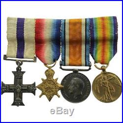 WW1 Military Cross 1914 Mons Star British War Victory Medal MINIATURE Dress TC10
