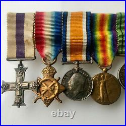WW1 Miniature Dress Medal Military Cross, 1914/15 Star, British War & Victory