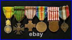 WW1 Original set French Military Medals War Cross 1914-1918 Inter-Allied Victory