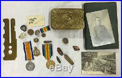 Ww1 Ramc Medal Lot +princess Mary Gift Tin +book, & Misc. House Clearence