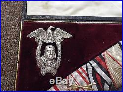 Ww1 Rare Austrian/ German Pilot Original Medal, Badge Boxed Group. Ek2