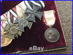 Ww1 Rare Austrian/ German Pilot Original Medal, Badge Boxed Group. Ek2