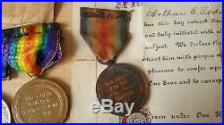 WW1 Royal Navy Medals & Ephemera WW1 Trio & R. N Long Service Medal H. M. S Valiant
