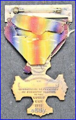 WW1 Service Medal Cross for Harrisonburg, VA Rockingham County US Vintage