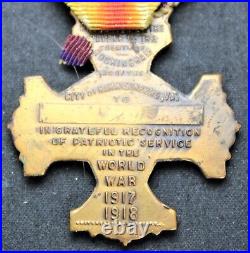 WW1 Service Medal Cross for Harrisonburg, VA Rockingham County US Vintage