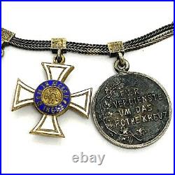 WW1 Set Of 8 German Enamel Silver Order-Medals. Mini