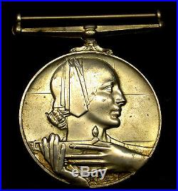 WW1 Sterling Silver Florence Nightingale MEDICAL SERVICES Medal NAMED TO A WOMAN