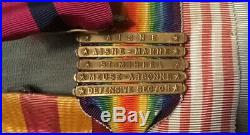 WW1 USMC Engraved Silver Star Medal Group for Battle of Belleau Wood AEF France