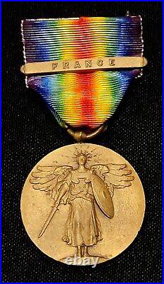 WW1 US Victory Medal With France Bar In Original Box 1920