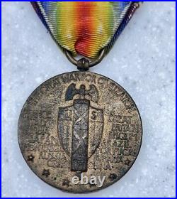 WW1 VICTORY MEDAL 3 CAMPAIGN BARS Vintage Military Memorabilia World War One