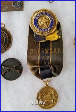 WW1 Victory medal and insignia group, with veterans medals, Am- Legion, etc