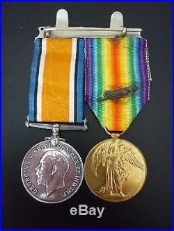 Ww1 War & Victory Medal Pair Officer'mentioned In Despatches' Rfa & Tank Corps