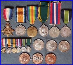 WW1 & WW11 Medals awarded to 2190 SGT. MJR. C. FUNNELL B. S. A. P