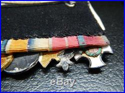 WW1-WW2 12pl. Miniature Medals Bar, DSO withClasp, OBE, 2 War Medals, 5 Stars, Greek MM
