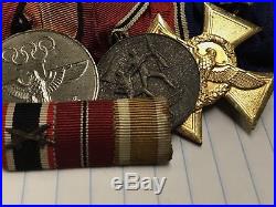 WW1 WW2 German Iron Cross 1936 Olympic Badge Medal Bar Hungary Army EK2 Police