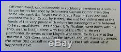 WW1 WW2 SS Arandora Star Captains LLoyds Bravery Medals Nurse Wife Medal Moulton