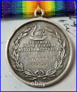 WW1 deserters British & Royal Australian Navy Sydney/Emden action medal group
