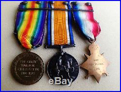 WW1 medals trio with 1914 Star and Bar Coldstream Guards