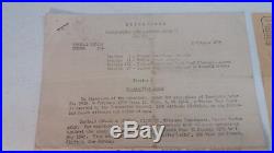 WW2 11th Airborne Original Documents Concerning Awarding of Medals Purple Heart