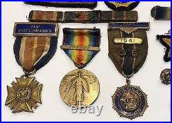 WW2 1941 Medals American Legion France Past Commander Sgt Patches Pins Ribons