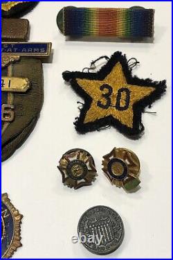 WW2 1941 Medals American Legion France Past Commander Sgt Patches Pins Ribons