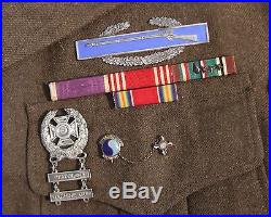 WW2 29th Inf Div 175th Regt Uniform, Pins, Dog Tags, Medals A Normandy D-Day Vet