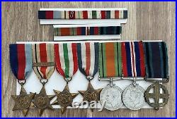 WW2 8th Army Africa Star Italy France & Germany Greek Medal Group 100% Original