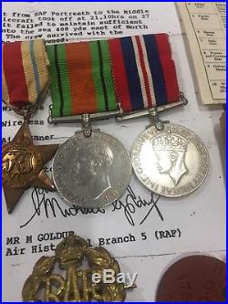 WW2 AIR CREW EUROPE GROUPING RAF MEDALS TO P/O H DAWSON Caterpillar Badge