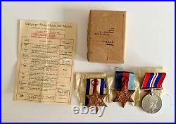 WW2 ATS MEDAL GROUPING x3, EARLY ENTRANT 1938 BOXED & PHOTO, F&G 1944 SERVICE