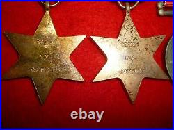 WW2 Africa Star, 8th Army Medal Group of (4) to Campbell with Dog Tags Research