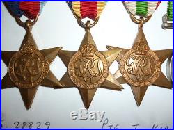 WW2 Africa Star 8th Army / Palestine 1945-48 Medal Group of (6) to an African