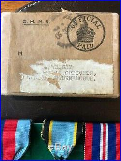 WW2 Air Crew Europe Star Medal Group RAFRV Casualty Wright Bournemouth