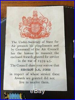 WW2 Air Crew Europe Star Medal Group RAF- Casualty Jones 10 Sqdn Cwmcoy