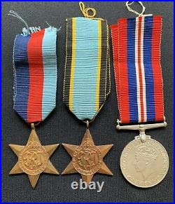 WW2 Air Crew Europe Star Medal Group x 100% Original Medals