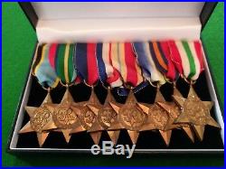 WW2 Air Crew Medal Star with Africa, Italy, Burma, Pacific, Atlantic, et al