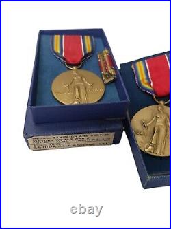 WW2 American Campaign Medal Withcampaign Ribbon Heckethorn Mfg Lot