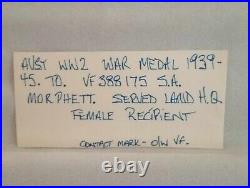 WW2 Australian War Medals E. I Morrison, S. A Morphett