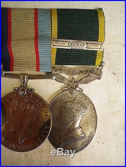 WW2 Australian medal group with Efficiency medal and bar. Japanese POW