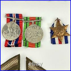 WW2 Boxed Medals Defence War Medal France Star Badges Rank Patches Etc London