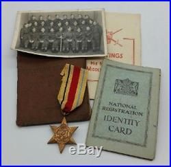 WW2 British Army Desert Rat C. Wilson Medal Service Book Christmas Card Etc