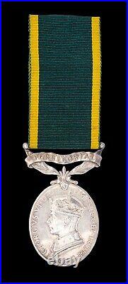WW2 British Territorial Efficiency Medal 890021. GNR. W. HOUGHTON. R. A
