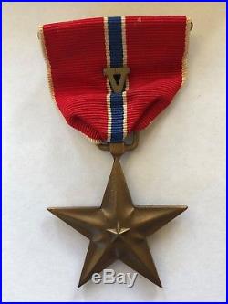 WW2 Bronze Star Medal with Valour Device (USA) Excellent Condition