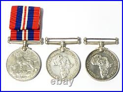 WW2 Brothers D. N. & J. L. CERONIE Africa Service & WWII Service Medals #AK502