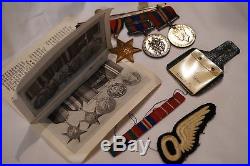 WW2 Canadian RCAF Medal Group with Name Tag Observer Auger