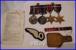 WW2 Canadian RCAF Medal Group with Name Tag Observer Auger
