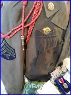WW2 D-Day ID'd 82nd Airborne 508th PIR Ike Jacket, Parachute, Letters, GC Medal