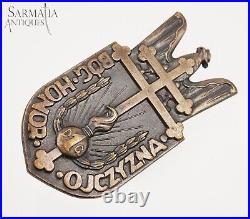 WW2 Extremely Scarce Polish 1st Grenadier Division Combat Breast Badge Italian
