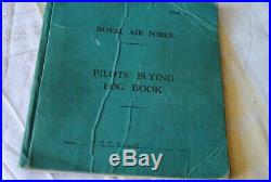 WW2 Flying officer pilots logbook and medals