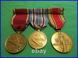 WW2 Freedom American Theatre Campaign & Naval Reserve Faithful Service Medals