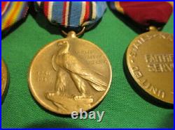 WW2 Freedom American Theatre Campaign & Naval Reserve Faithful Service Medals